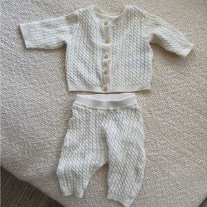 H&M Organic Cotton Knit Sweater Set